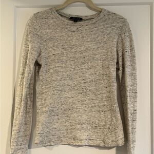 AYR Marled Heathered Gray Cotton Knit Sweater XS